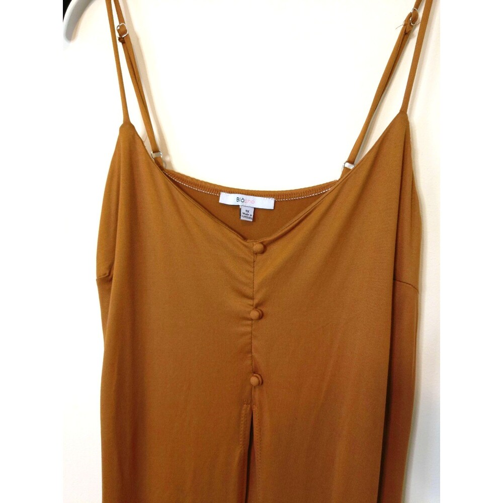 Women's Rust Brown 2 Piece Set Long Slit Cami Top & Shorts Lounge Resort Size XL - Picture 3 of 12